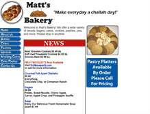 Tablet Screenshot of mattsbakery.com